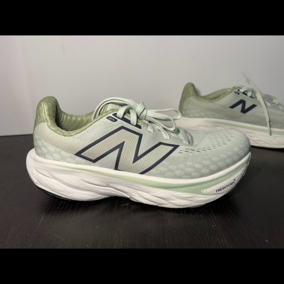 New Balance Shoes - New Balance Light Green and White Sneakers